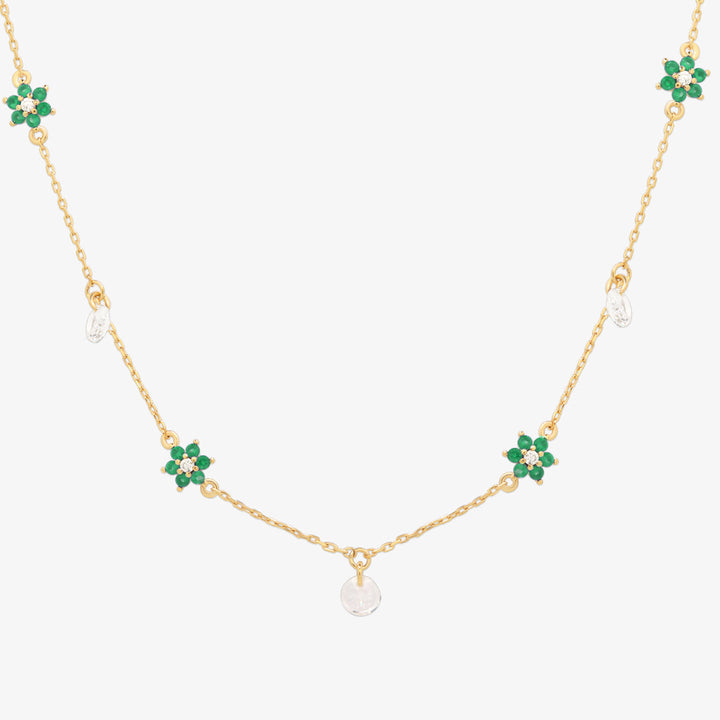 Daisy gemstone necklace-0