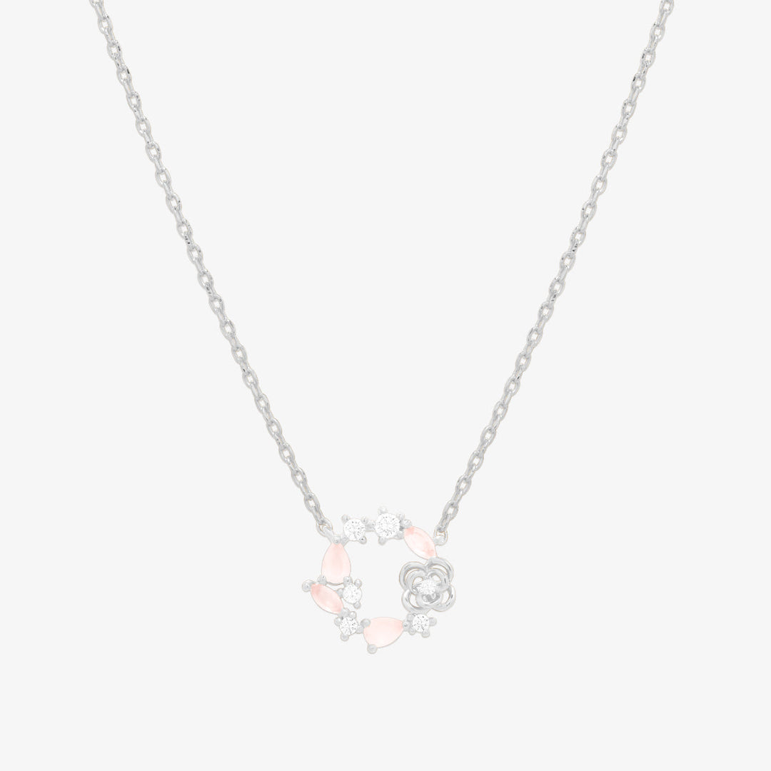 Cubic flower necklace-4