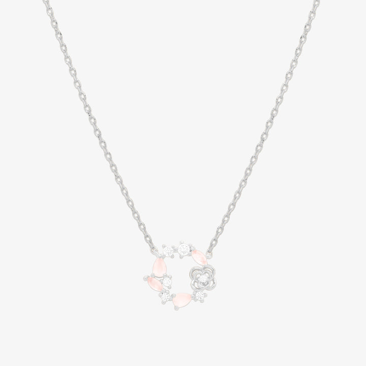 Cubic flower necklace-4