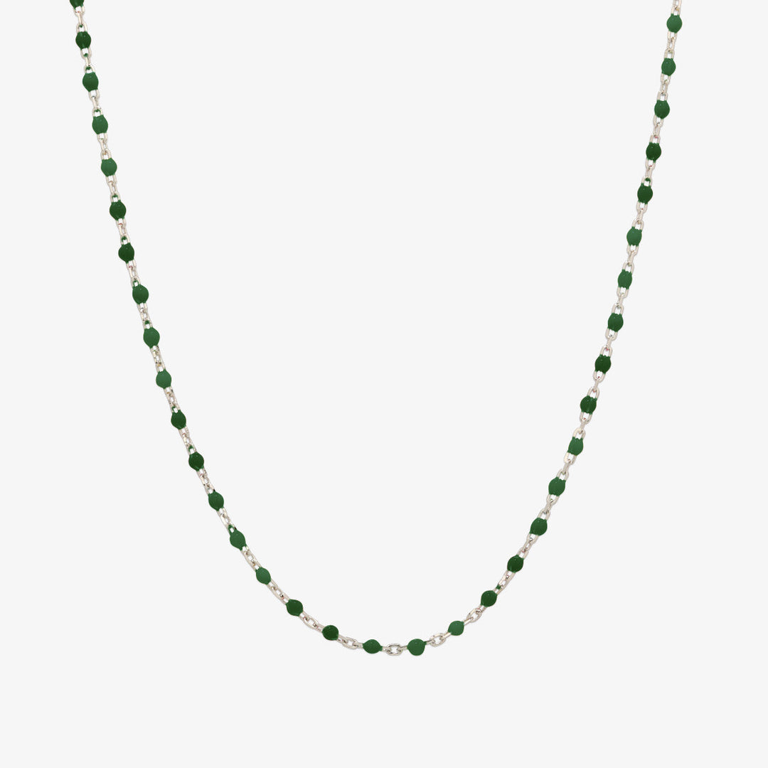 Silver gemstone necklace-1