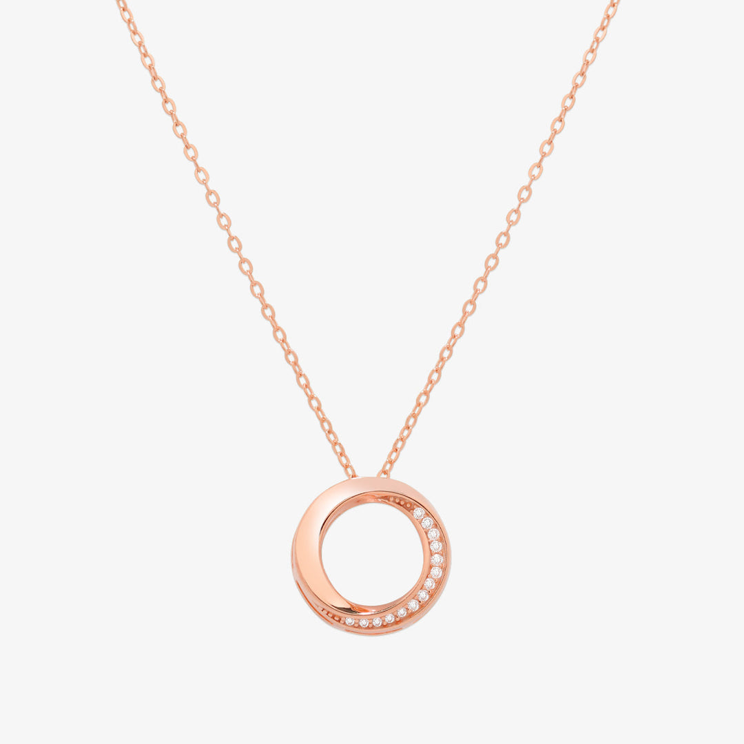 Circle cubic necklace-2