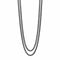 50-55cm Double Chain Stainless Steel Gun Matte Necklace N4649