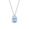 Diamonfire Square Cut Aquamarine Blue Cubic Zirconia Necklace N4660