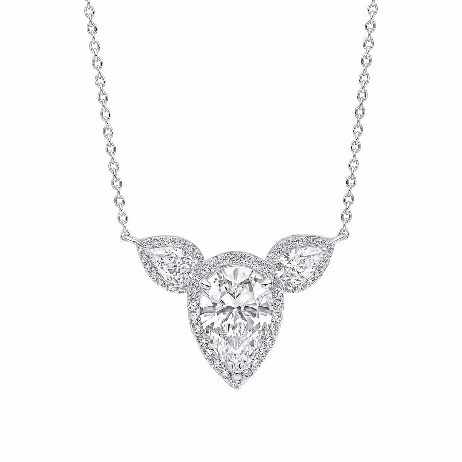 Diamonfire Cubic Zirconia Triple Teardrop Necklace N4661