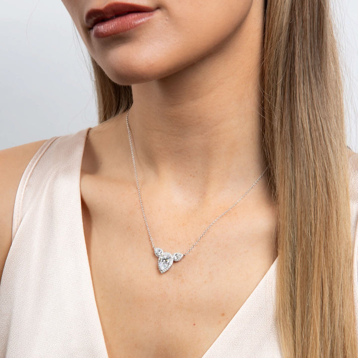 Diamonfire Cubic Zirconia Triple Teardrop Necklace N4661