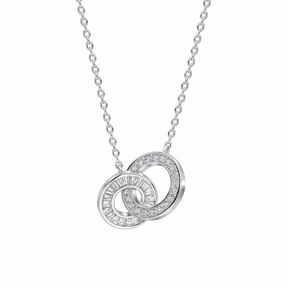Diamonfire Cubic Zirconia Linked Circles Necklace N4662