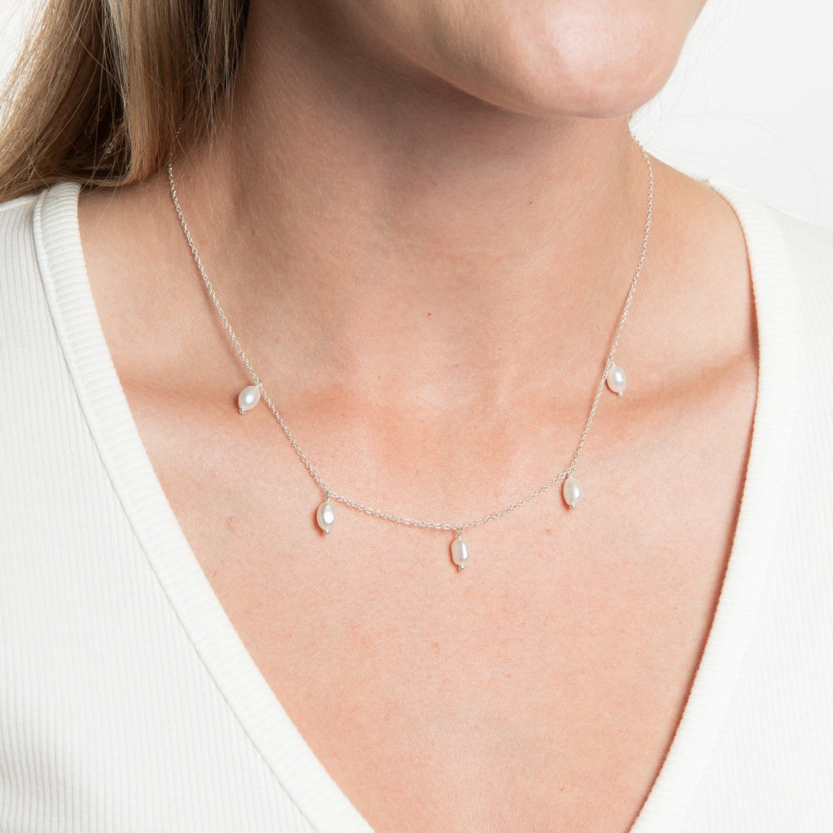Beginnings Sterling Silver Freshwater Pearl Necklace N4773W