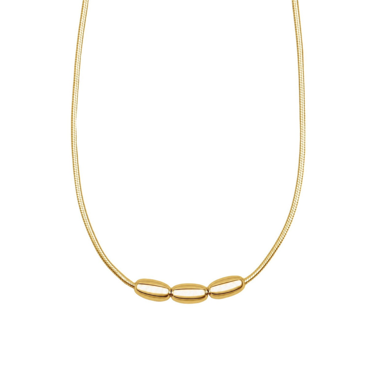 Beginnings Sterling Silver Gold Necklace N4775