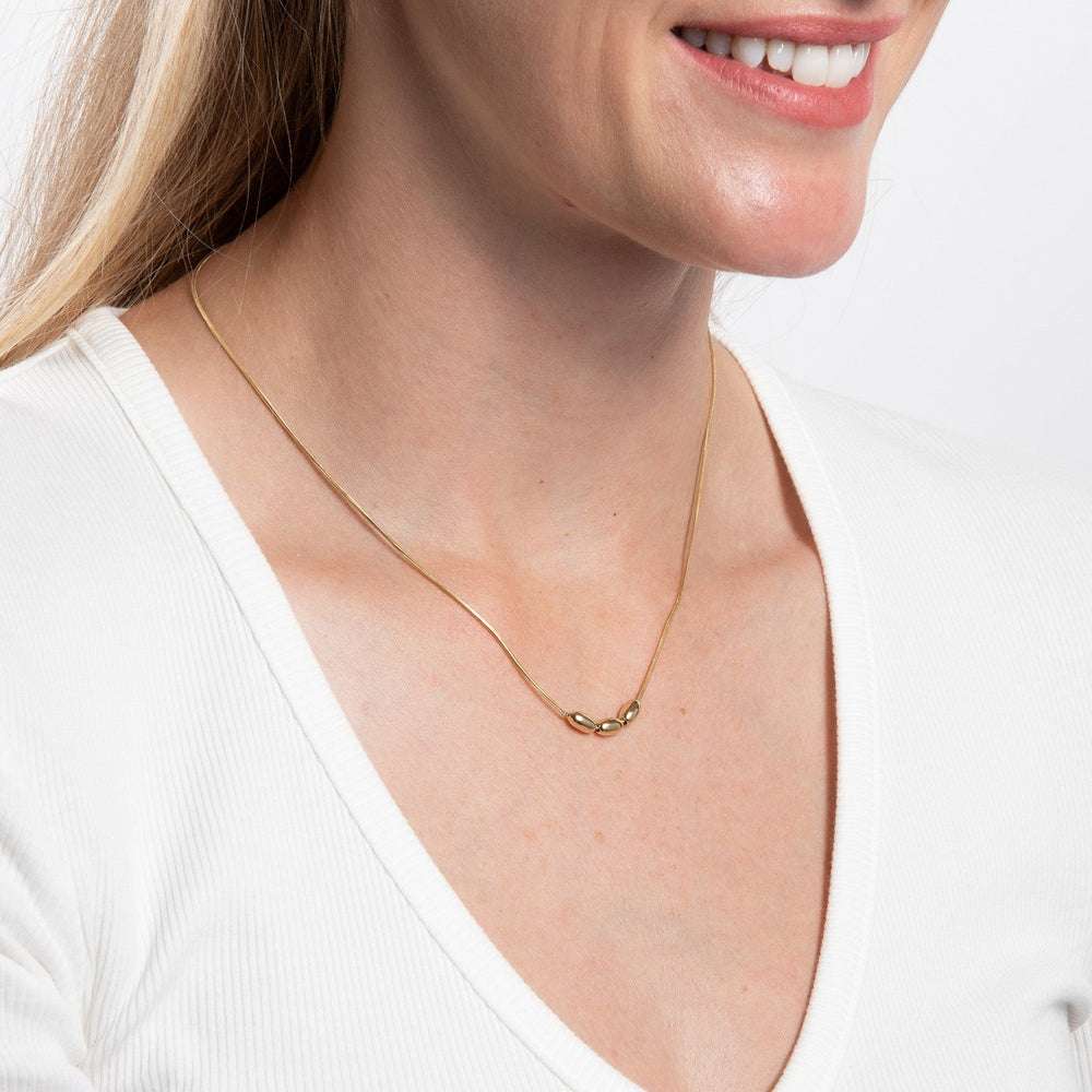 Beginnings Sterling Silver Gold Necklace N4775