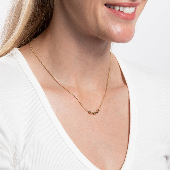 Beginnings Sterling Silver Gold Necklace N4775