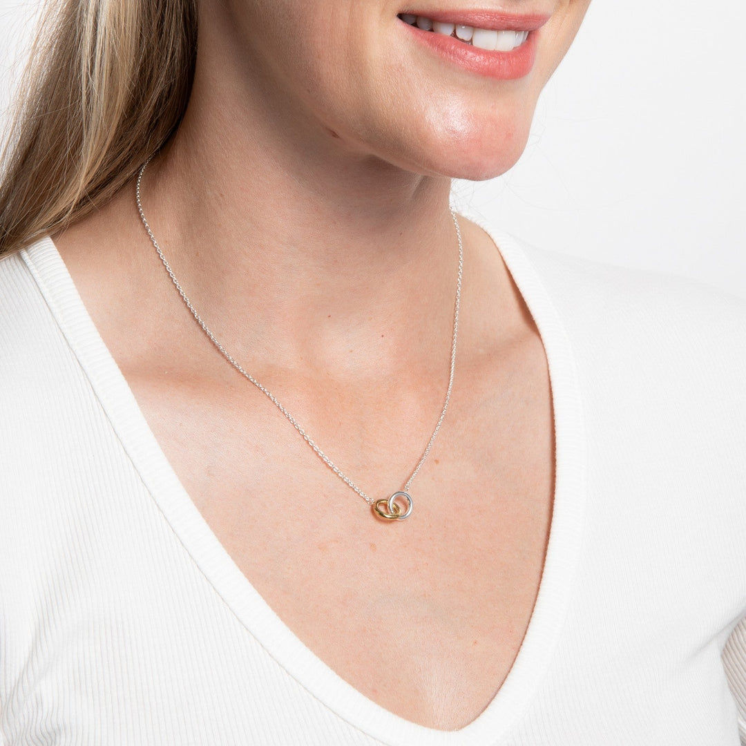 Beginnings Sterling Silver Gold Silver Necklace N4776