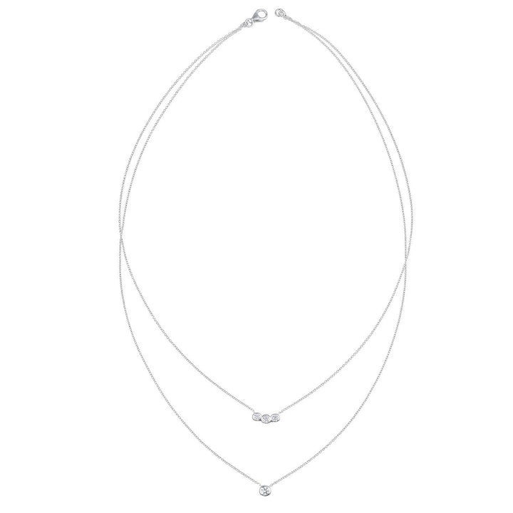 Beginnings Sterling Silver Cubic Zirconia Necklace N4780C