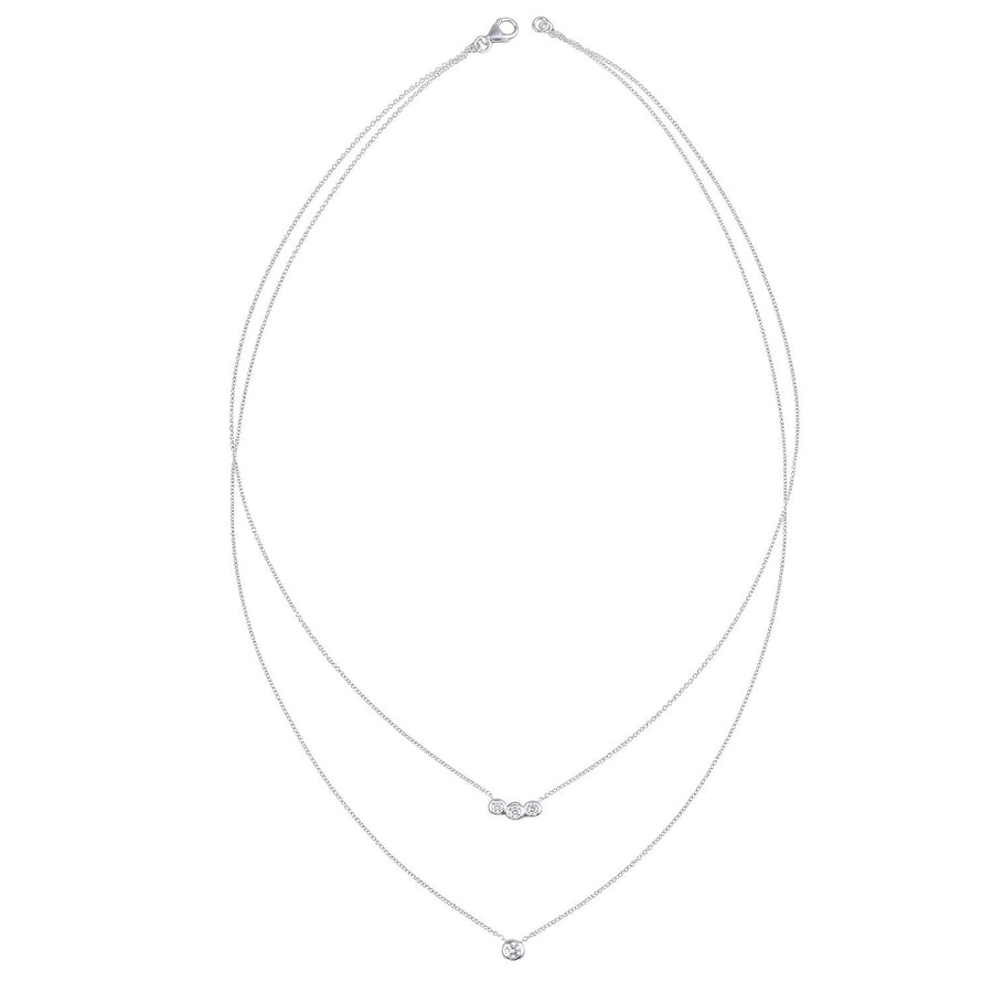Beginnings Sterling Silver Cubic Zirconia Necklace N4780C