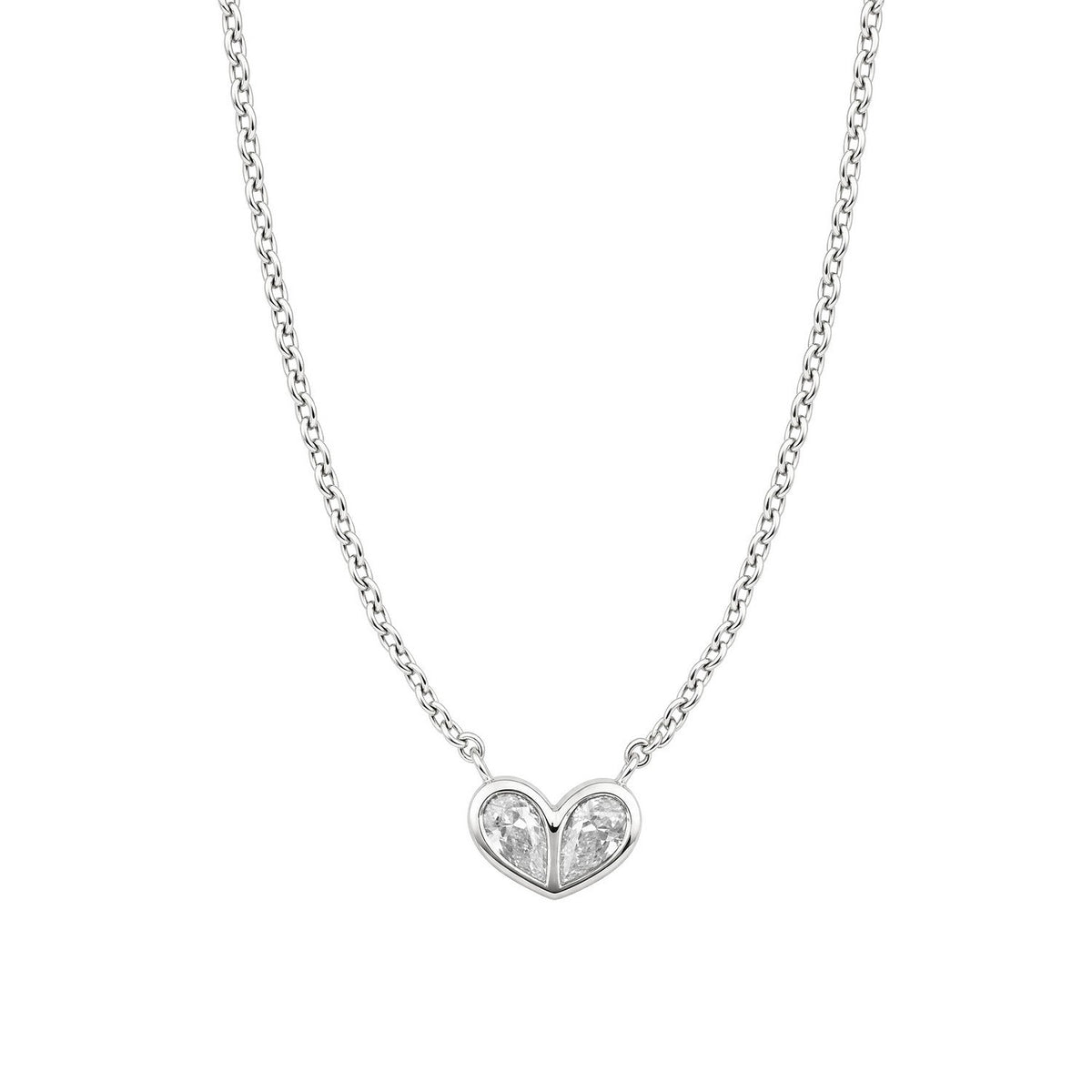 Beginnings Sterling Silver Cubic Zirconia Necklace N4781C