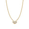 Beginnings Sterling Silver Gold Cubic Zirconia Necklace N4782C