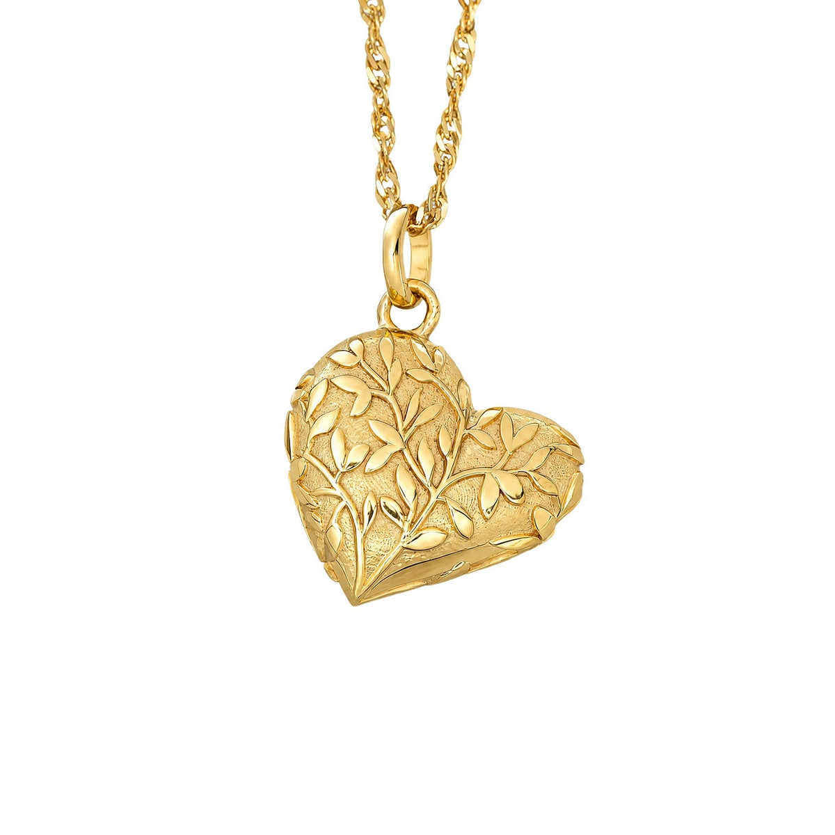 Laura Ashley Darowen Puffy Floral Heart Necklace N4789