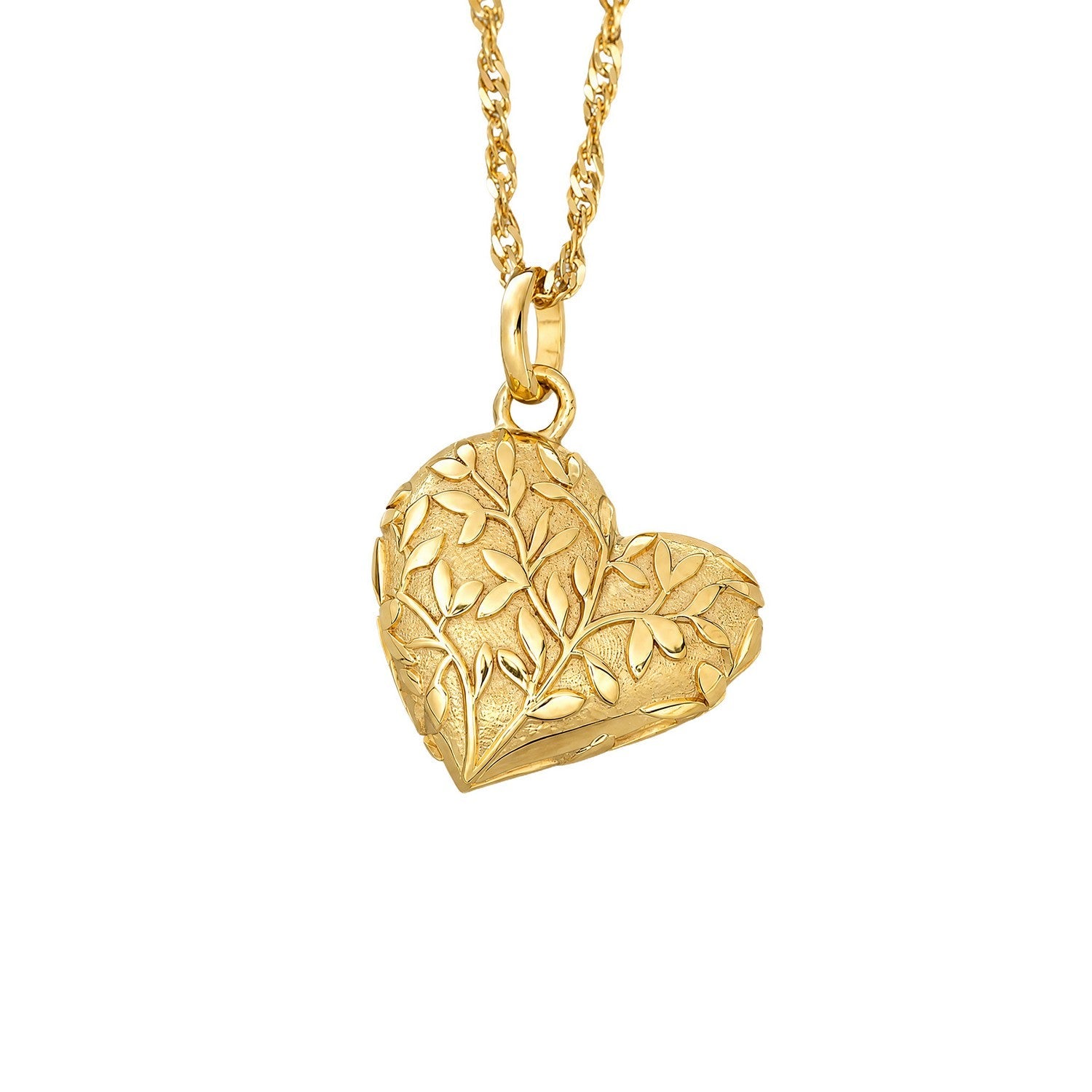 Laura Ashley Darowen Puffy Floral Heart Necklace N4789