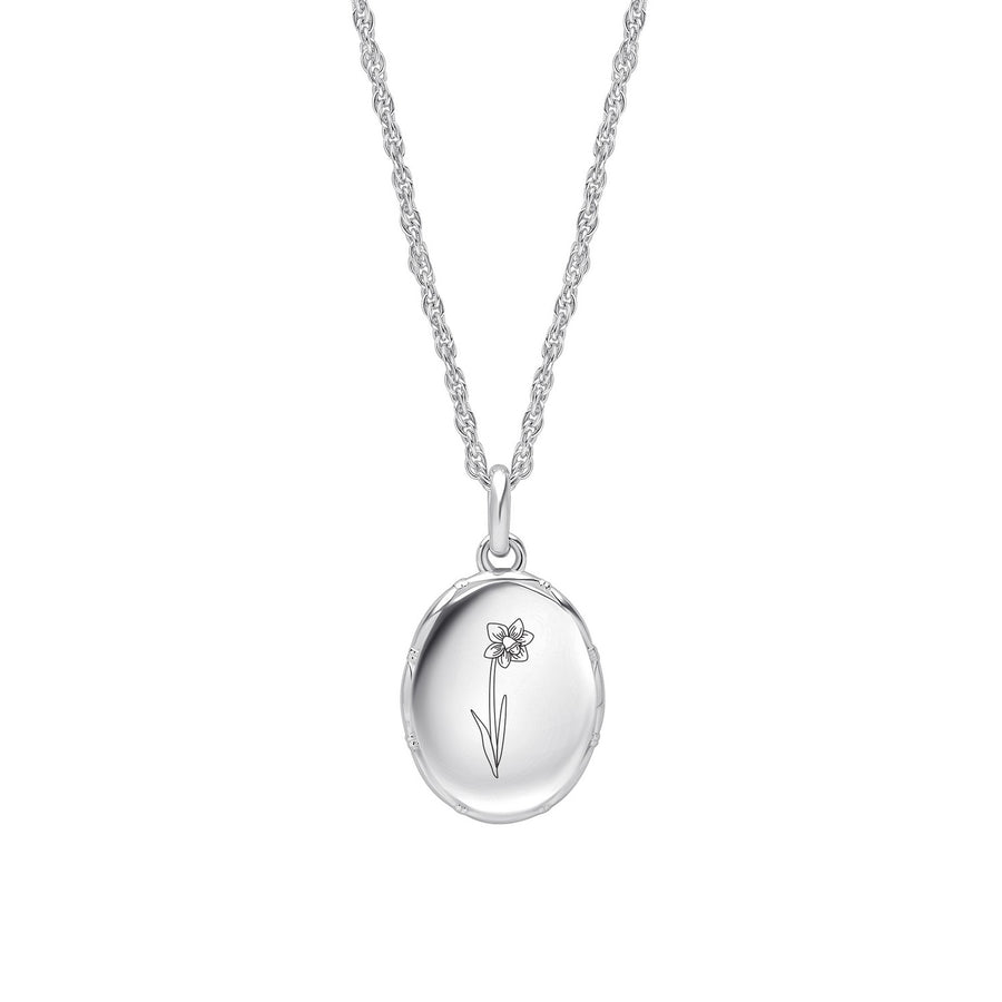 Laura Ashley Ferndale Border Birth Bloom Necklace March N4791