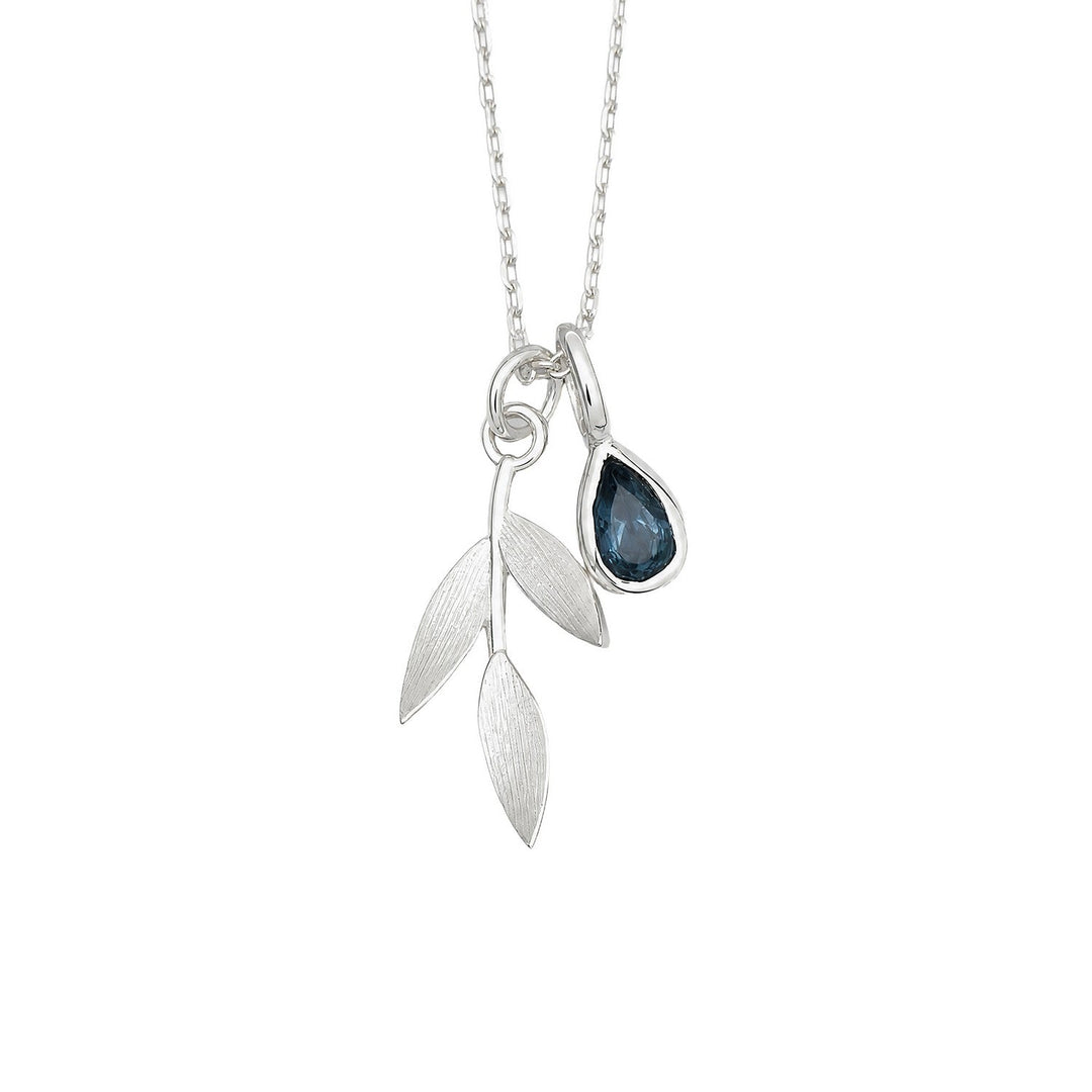 Laura Ashley Asha Leaf Teardrop Charm Necklace N4794