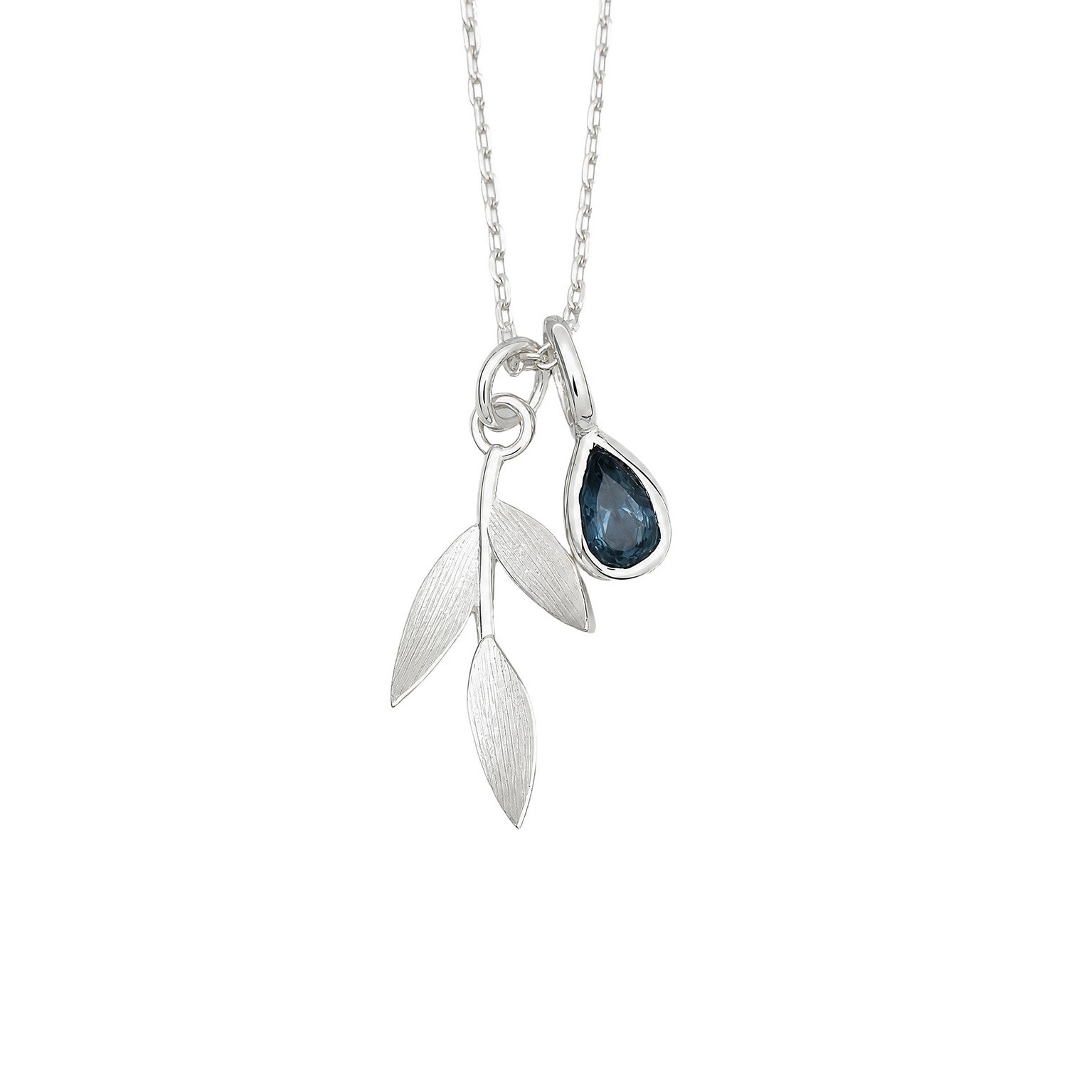 Laura Ashley Asha Leaf Teardrop Charm Necklace N4794