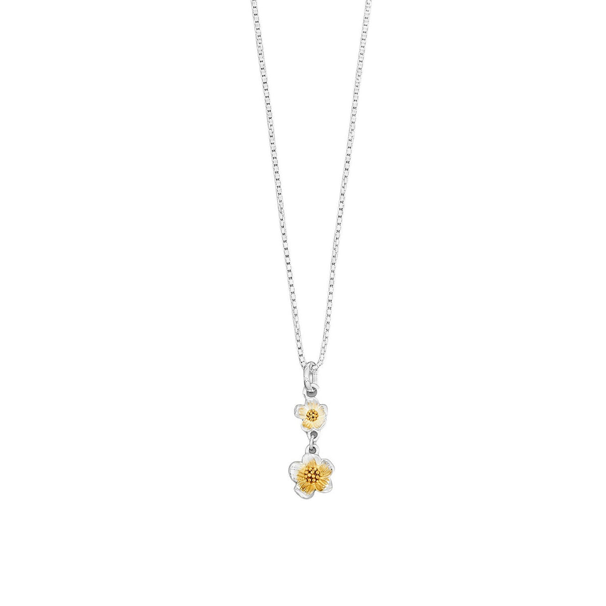 Laura Ashley Mathilde Mural Two Tone Floral Necklace N4796