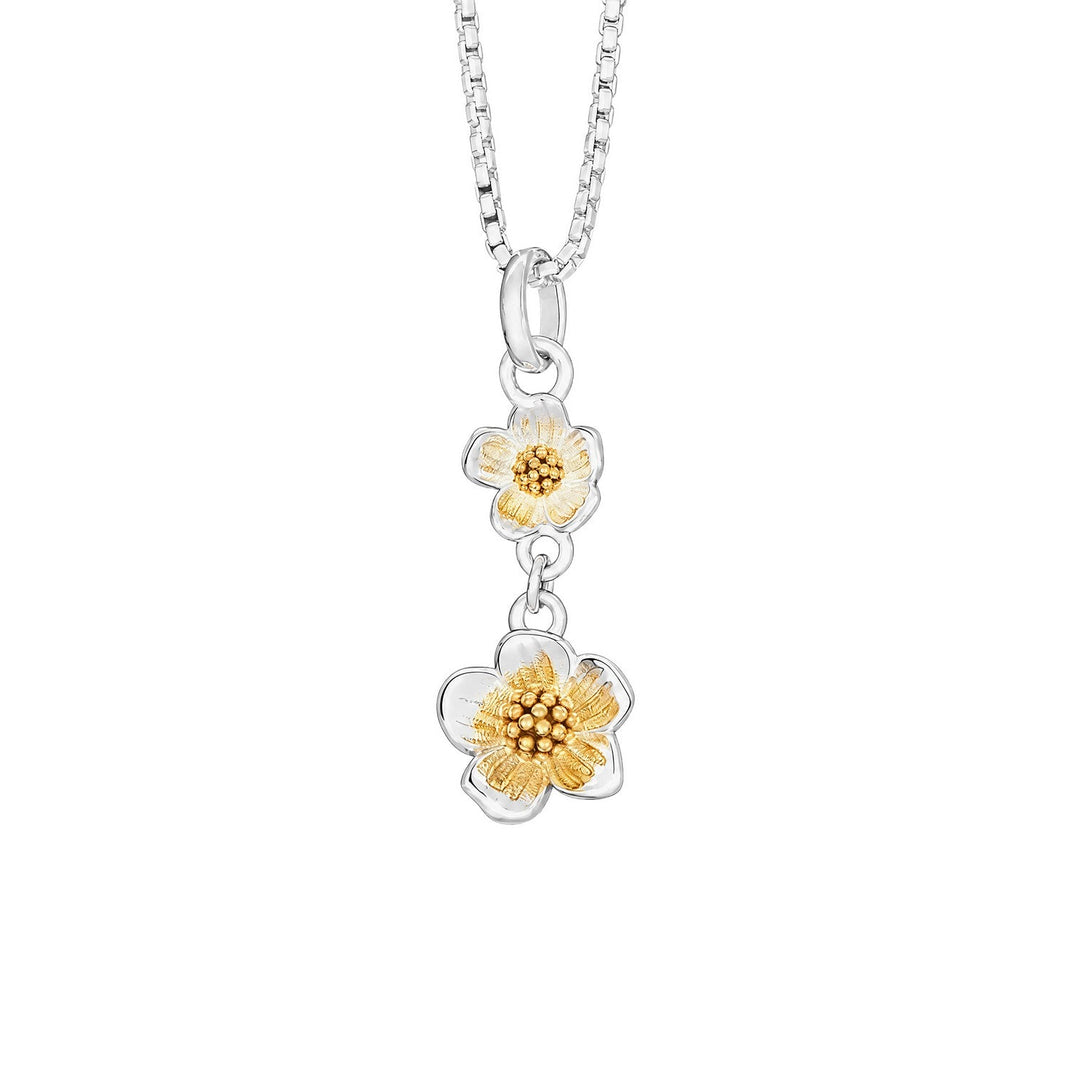 Laura Ashley Mathilde Mural Two Tone Floral Necklace N4796