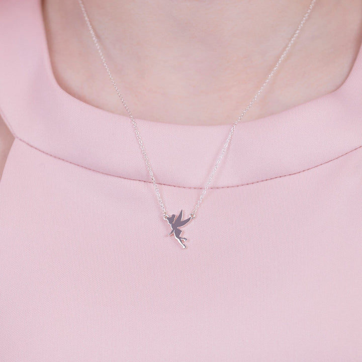 Disney Princess Sterling Silver 925 Tinkerbell 18" Necklace N900527SL-18.PA