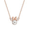 Disney Mickey & Minnie Sterling Silver 925 Pk Plt 16" Clear Crystal Necklace N902302PRWL-16.PH
