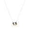 Necklace with a cartoon character pendant on a white background