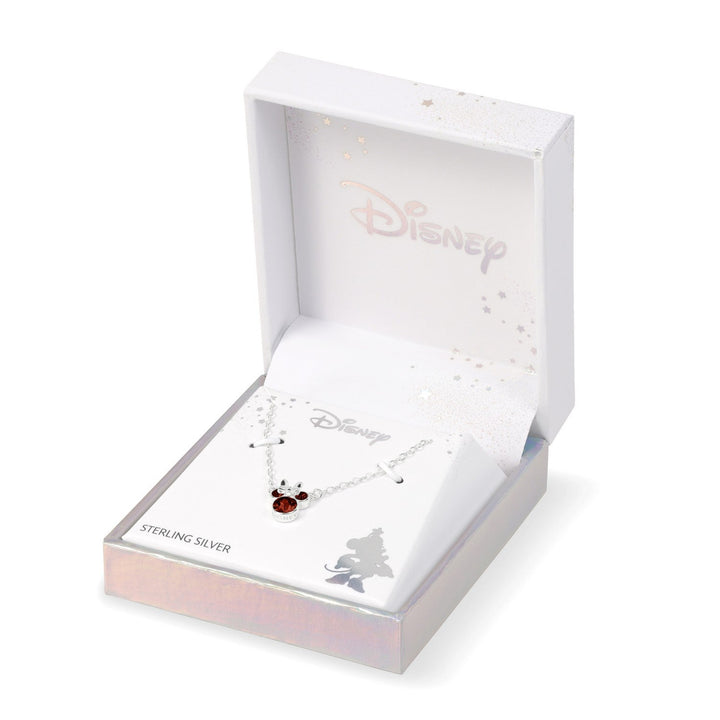 Disney Mickey & Minnie Sterling Silver 925 16" Mouse January Cz Necklace N905424SJANL-16.PH