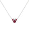 Disney Mickey & Minnie Sterling Silver 925 16" Mouse July Cz Necklace N905424SJUYL-16.PH