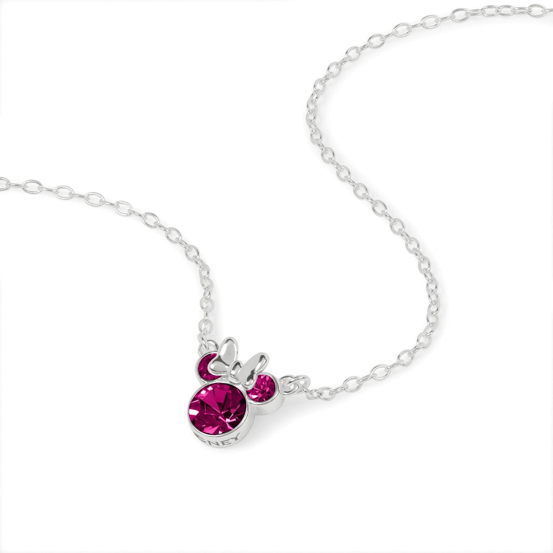 Disney Mickey & Minnie Sterling Silver 925 16" Mouse October Cz Necklace N905424SOCTL-16.PH