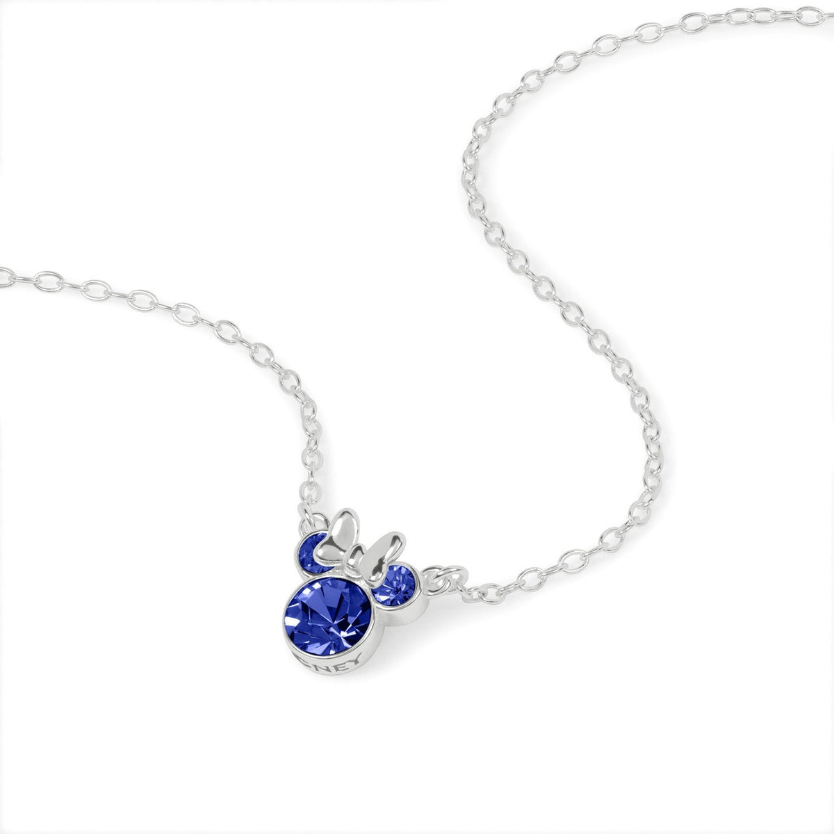 Disney Mickey & Minnie Sterling Silver 925 16" Mouse September Cz Necklace N905424SSEPL-16.PH