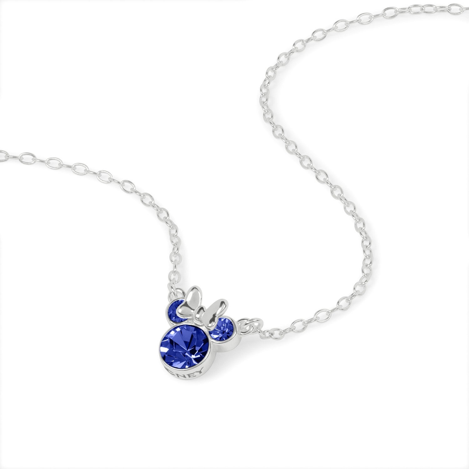Disney Mickey & Minnie Sterling Silver 925 16" Mouse September Cz Necklace N905424SSEPL-16.PH