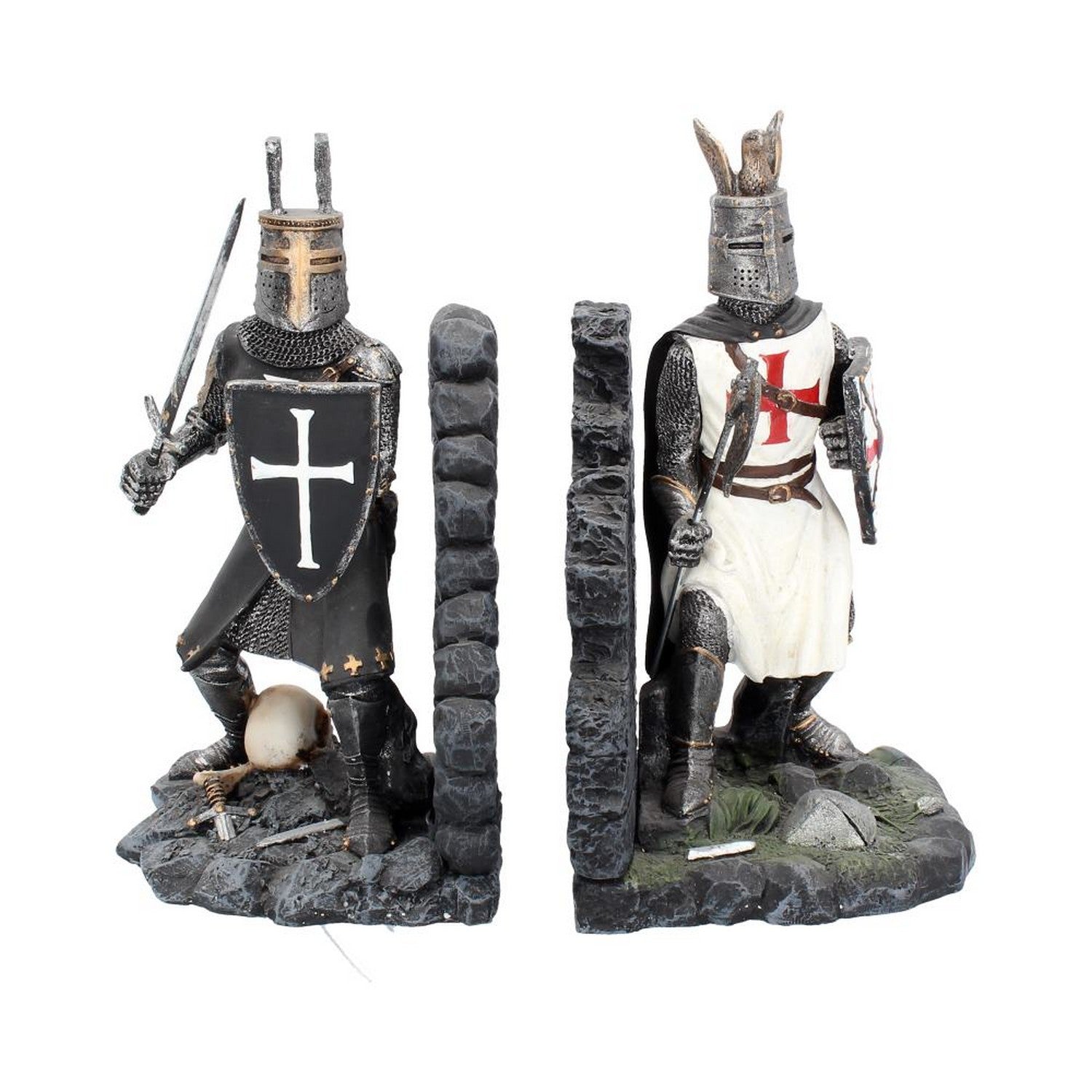 The Duel Bookends Historical Crusader Ornament Figurines NEM2195