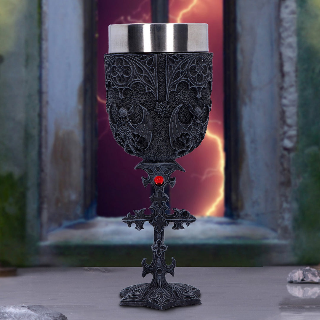 Vampires Goblet Gothic Horror Bat Wine Glass NEM2248