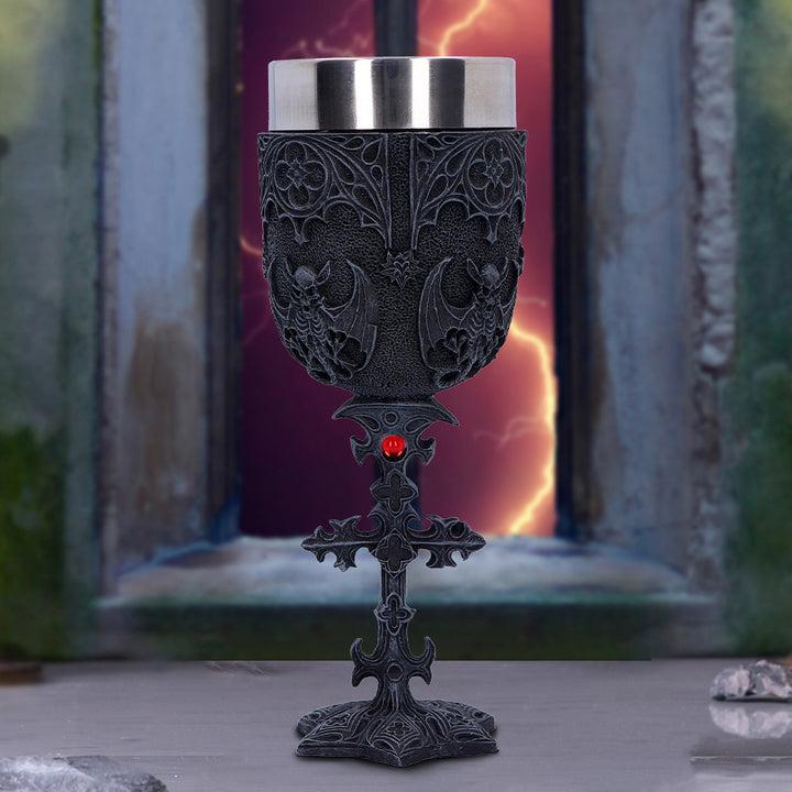 Vampires Goblet Gothic Horror Bat Wine Glass NEM2248