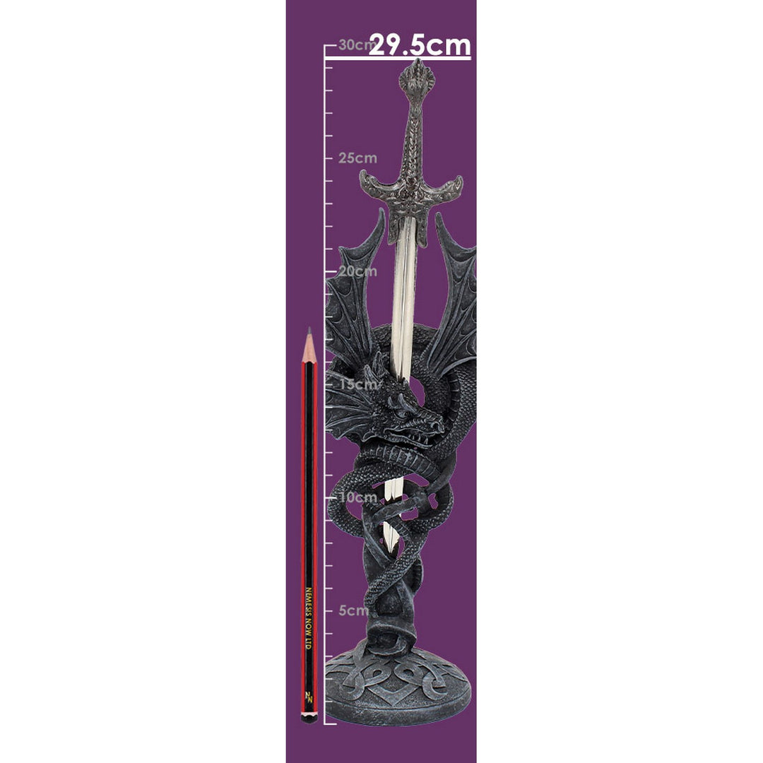 Celtic Realm Letter Opener Black Dragon Sword NEM2406