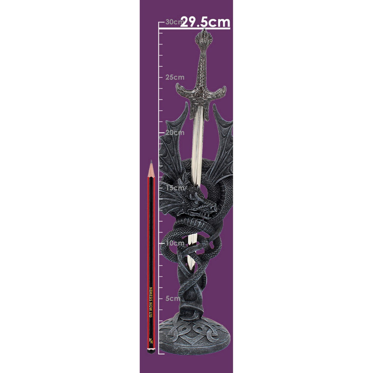 Celtic Realm Letter Opener Black Dragon Sword NEM2406