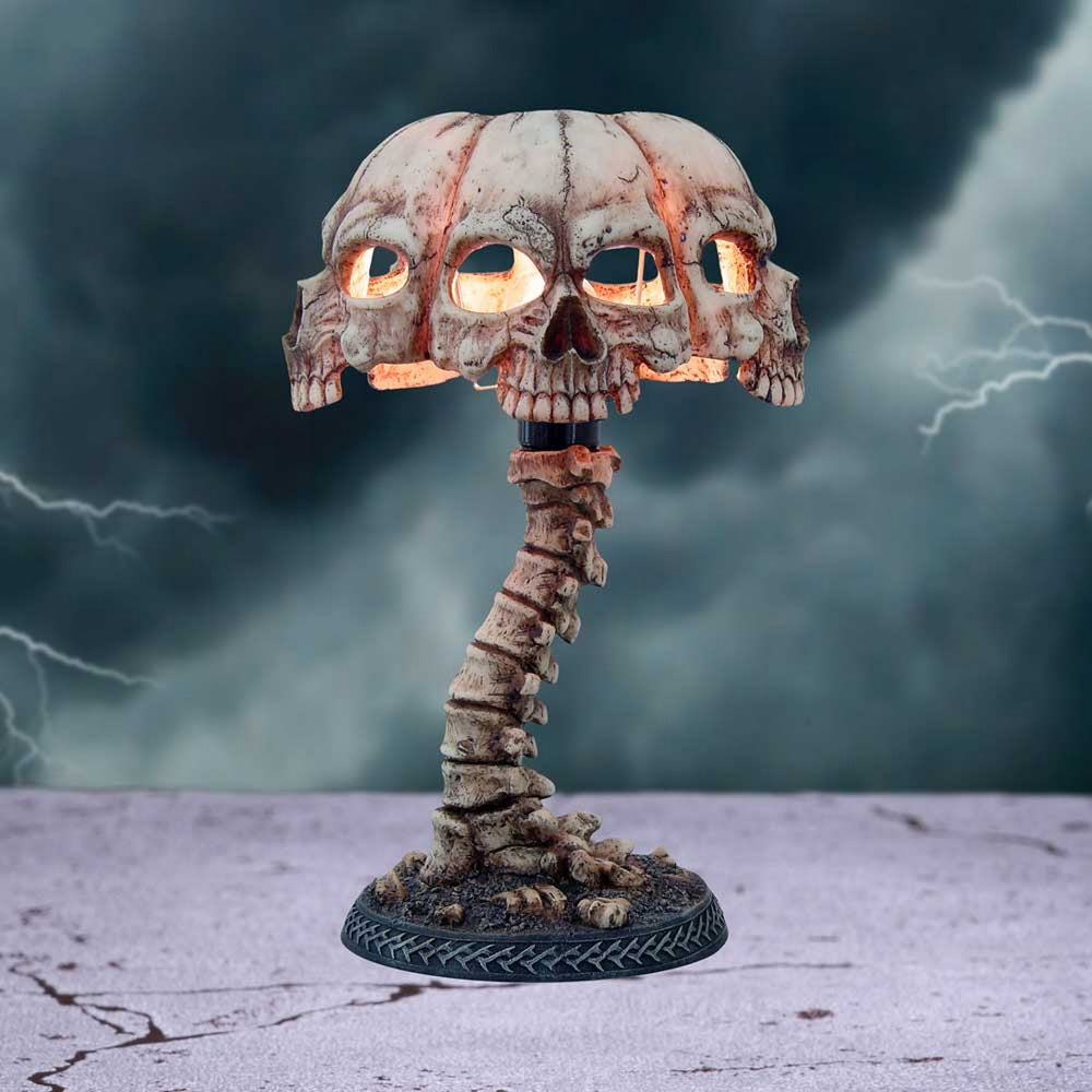 Atrocity Natural Bone Skull and Spine Lamp NEM2579