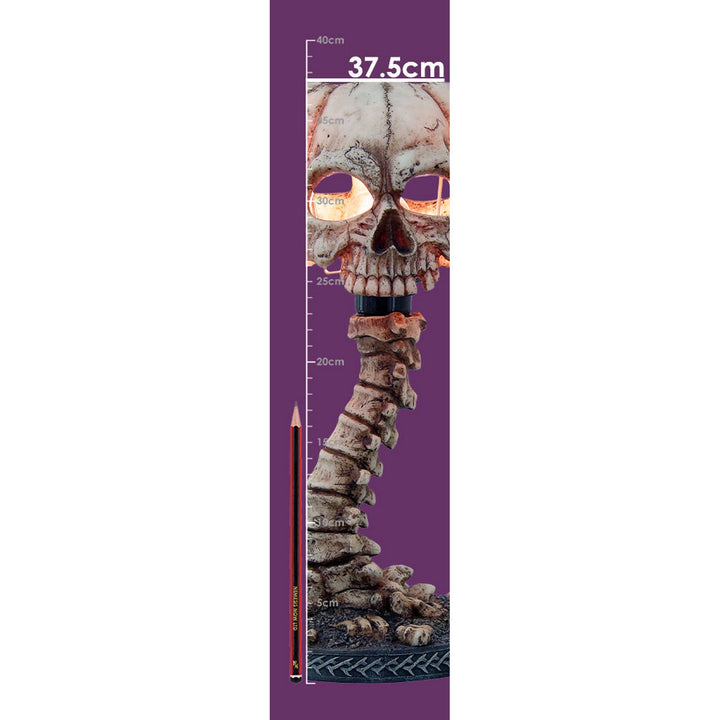 Atrocity Natural Bone Skull and Spine Lamp NEM2579