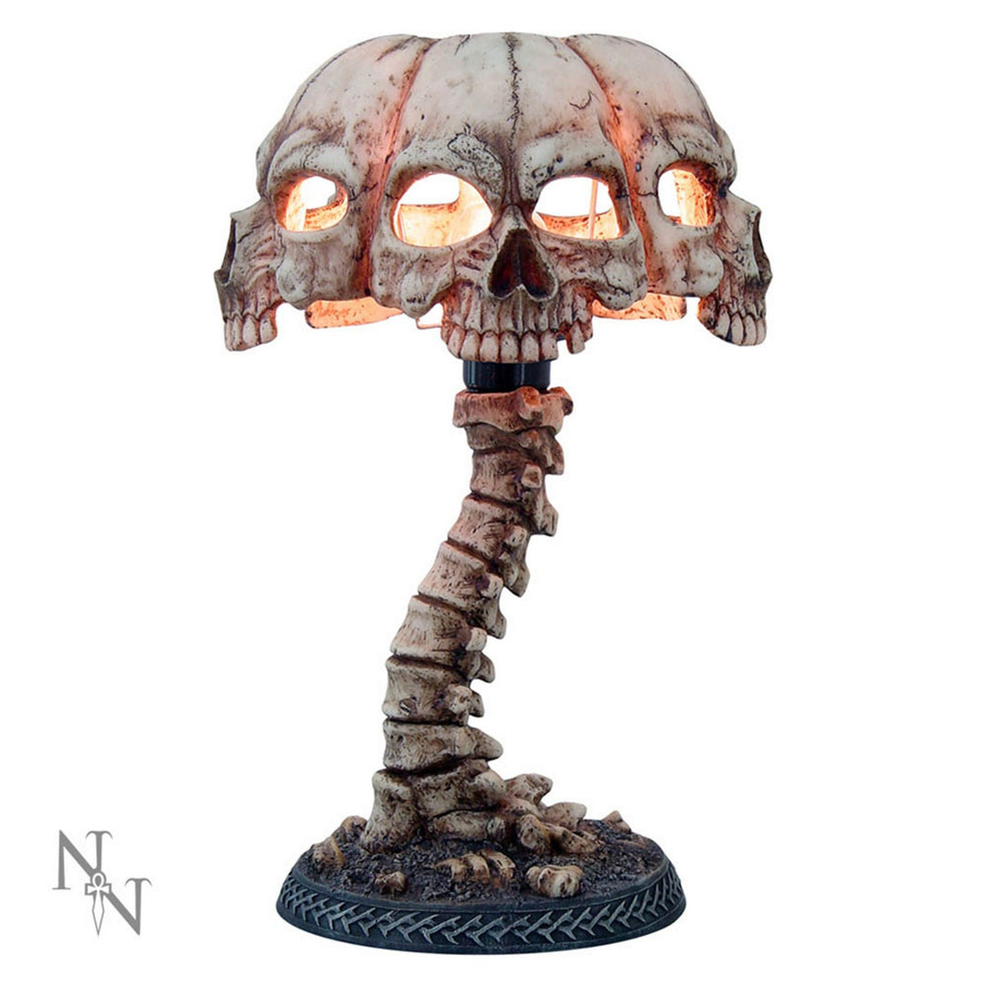 Atrocity Natural Bone Skull and Spine Lamp NEM2579