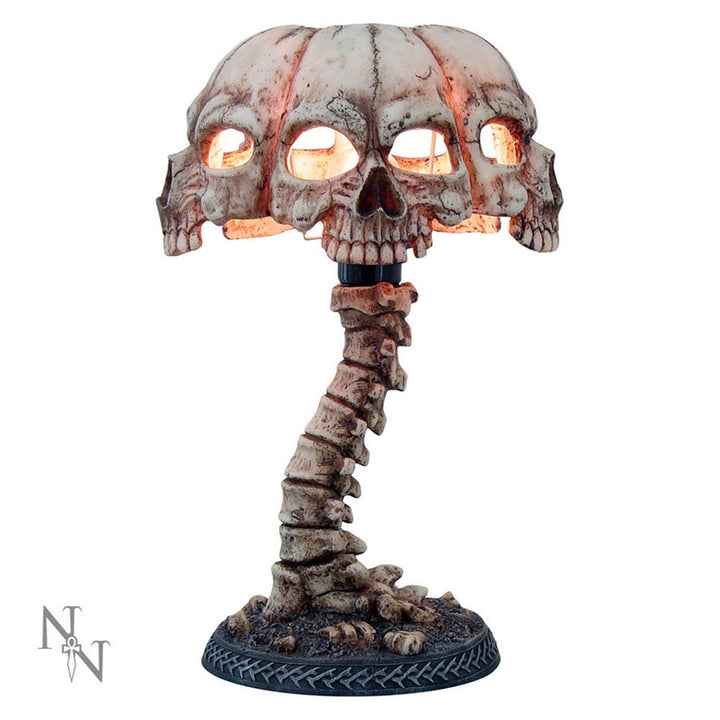 Atrocity Natural Bone Skull and Spine Lamp NEM2579