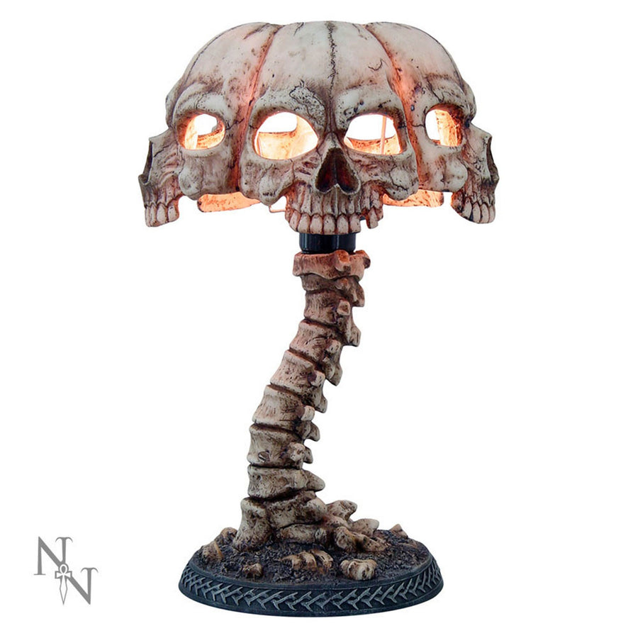 Atrocity Natural Bone Skull and Spine Lamp NEM2579