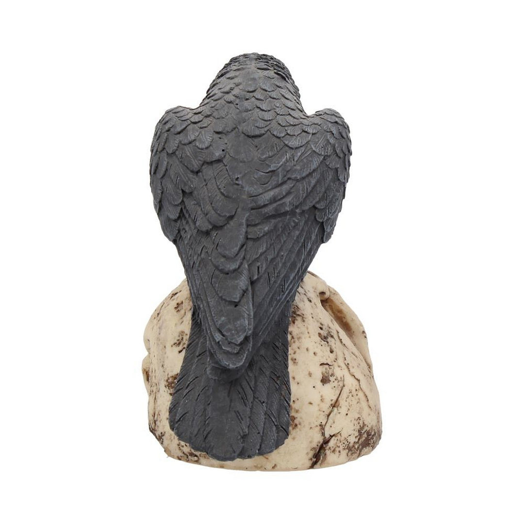 Raven Remains Figurine Crow Skull Gothic Ornament NEM2834