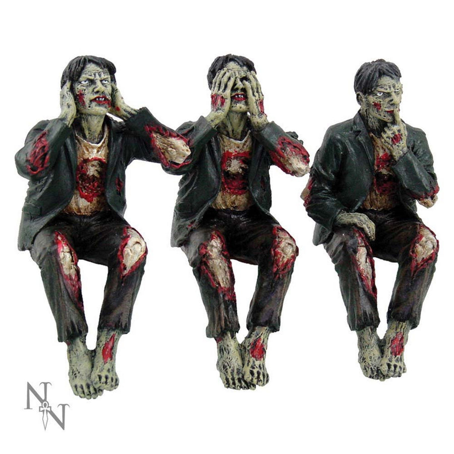 See No, Hear No Speak No Evil Zombies Figurine Ornaments NEM2838