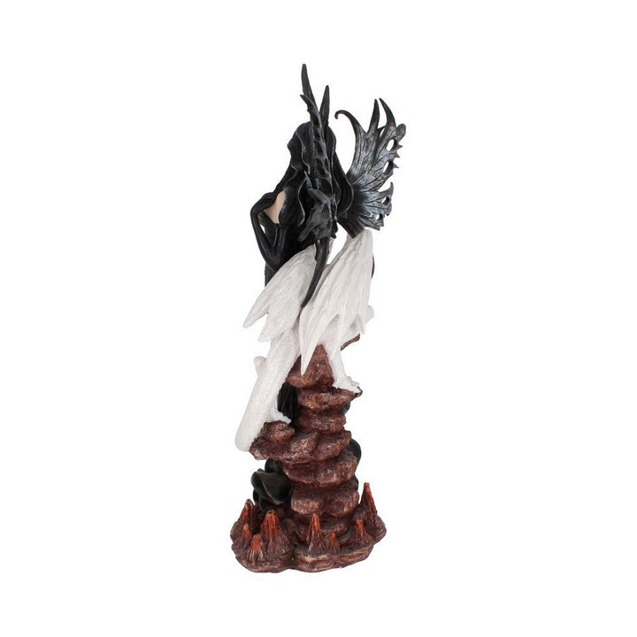 Isabelle 57cm Dark Fairy and White Dragon Figurine NEM3074
