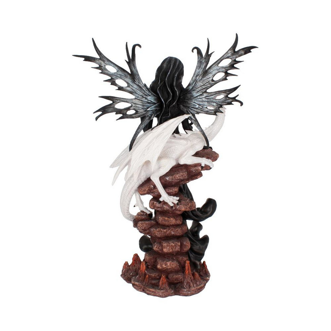 Isabelle 57cm Dark Fairy and White Dragon Figurine NEM3074