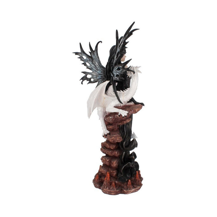 Isabelle 57cm Dark Fairy and White Dragon Figurine NEM3074