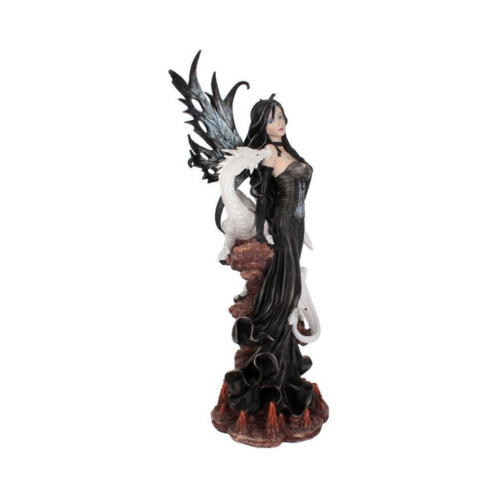 Isabelle 57cm Dark Fairy and White Dragon Figurine NEM3074